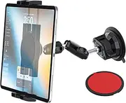 Metal Car Dashboard Windshield Tablet Mount for 4.7"-13" Phone & iPad - 360° Rotation Window Dash Tablet Holder, Compatible with iPad Pro/Air/Mini, Galaxy Tab, iPhone, TPU Suction Cup Sticky Gel & Pad