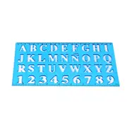 10 pc Plastic Alphabet & Number Drawing Ruler Hollow Template Stencil Learning Tool for Children Students School Office Supplies