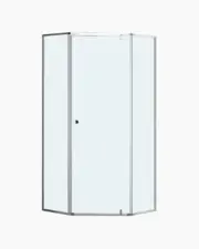 Diamond Framed Shower Screen 900 Frameless Hinge Corner Chrome