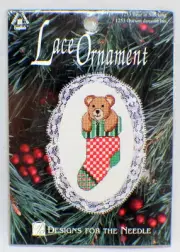 Designs for the Needle Lace Ornament Teddy Bear in a Stocking