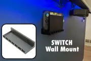 Wall Mount Holder for Nintendo Switch Dock Console + 7x Game Cartridge Holder