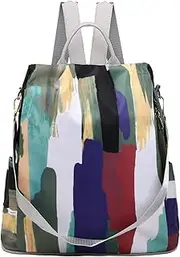 [Cleminsta] Women's Backpack, Waterproof Backpack, Handbag, 2-in-1, Anti-Theft, Lightweight, Multifunctional School Bags, Small Travel Backpack, for University, Travel, Work, lightgrey, Mittelgroße