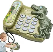 Pretend Telephone | Cartoon Dinosaur Story Machine Learning Toys,Pretend Phone Toy for Music, Letter & Number Learning, Parent-Child Interaction