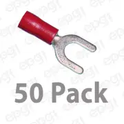 SPADE TERMINAL VINYL #10 RED 22-18 GAUGE #504-50PK