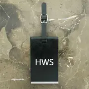 Black Personalised Initials Luggage Tag