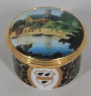 VINTAGE ROYAL WORCESTER PORCELAIN DEPICTION WORCESTER CATHEDRAL TRINKET BOX NIB