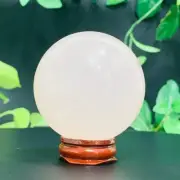 263g Natural Rose Quartz Pink Crystal Sphere Ball Reiki Healing Decoration