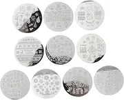 FOMIYES Nail Art Stamping Plates Christmas 10 Sheets Nail Stamp Christmas Stamping Templates Nail Stamper Plate Set