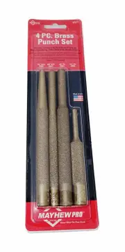 Mayhew 62277-MHW - Brass Punch Set 4 Piece