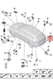 Genuine PORSCHE Cayenne Taycan 9YA Control Unit For Tailgate PAD959107