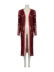 House Of Harlow 1960 x Revolve Red Sequin Long Coat