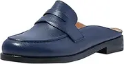 [ONEENO] Women's Classic Leather Flat Mule