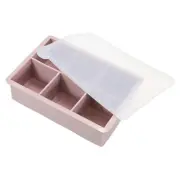 Ice Cube Mold 6x2 Inch Silicone Ice Cube Tray with Lid(Pink)