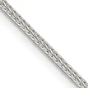 16 Inch Sterling Silver 1.45mm Diamond-Cut Round Franco Chain