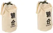 DRESSOOS 2pcs Camping Grain Rice Bag Skincare Containers Large Capacity Rice Container Decorative Rice Pouch Cotton Drawstring Bags Dry Bag Cereal Container Grain Container Bag Canvas