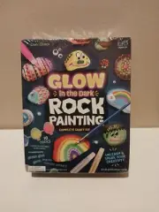 Glow In The Dark Kids Rock Painting 10 Rocks Complete Craft Kit Sealed Brand New