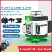 Remote Control 3° Self-Leveling 360 Horizontal Vertical Cross Lines Laser Level