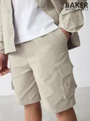 Baker by Ted Baker Woven Cargo 100% Cotton Shorts (E76702) | $37 - $48