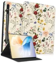 for Samsung Galaxy Tab S6 Case 10.5 Inch 2019 for Women Girls 3-Vintage Flower