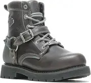 Harley-Davidson Women's Becky Flash 6-Inch Black or Grey Motorcycle Boots D87245