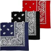 [Generic] 3 PCS Extra Large Bandanas 54 * 54CM for Men & Women Handkerchief Headband Scarf Jumbo Bandana