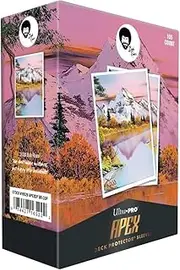 Ultra PRO - Bob Ross Mighty Mountain Lake 105ct APEX™ Deck Protector Sleeves, Card Game Accessories, Trading Card Protection, Autumn-Themed Card Sleeves, Bob Ross Gaming Gear, Deck Protector Sleeves