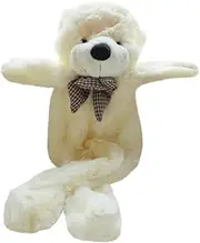 Fengheshun 180 cm Super Giant Teddy Bear Outer Cover Animal Toy Huge Bear Shell Purple (Not Filled),Give Girlfriend The Best Gift On Valentine's Day (White, 1.8m)