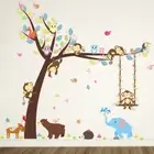 Kids/Nursery Room Decor Removable Wall Sticker Home Decor "Swing Monkey"