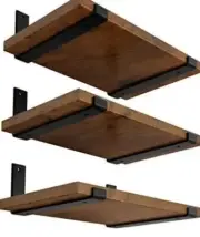 LEOPO 8 inch Shelf Bracket Floating 1/5 inch Thick Heavy Duty 6 Piece