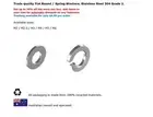 M2 M2.5 M3 M4 M5 M6 Washers, Flat Round/ Spring/ Sml Dia, 304 Stainless 25 pack