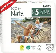 Eco by Naty Pull On Pants, Size 5, 4 packs of 20 (80 Count)