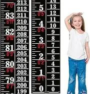 Tatuo Growth Chart Wall Labels Height Indicator Tape Ruler Growth Chart Decor Height Indicator Adhesive Ruler for Home Room Measuring (Black)