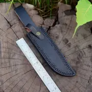 handmade Black Leathe knife sheath Fixed Blade Knife Sheath Hand Craft BeltLoop