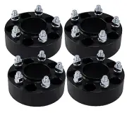 4 Black 2" Hubcentric 5x5 Wheel Spacers Jeep Wrangler JK 2010 2011 2012 2013