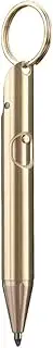SZHOWORLD Mini Brass Ballpoint pen, Portable Keychain Pocket Pen, Replaceable EDC Black Ink Pens, Compact Travel Business Signature Office Gift Writing Pen (Brass)