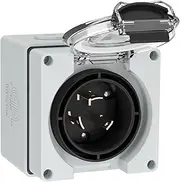 1pcs L6-30P-BOX US 30Amp Generator Power Inlet Box, NEMA L6-30P Box 250 Volt Male Plug Outdoor dustproof and Weatherproof for Generators