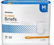 McKesson Adult Incontinent Brief Lite Tab Closure Medium - Bag of 24
