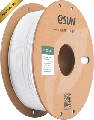 PETG 3D Printer Filament 1.75mm 1kg Solid White High Precision Printing