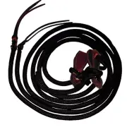 Yacht Rope Reins w/Slobber 8', Black,Fort Worth