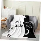 Romantic Queen Blanket inch,Dog Side My Side Bed Blanket for 90x90 Color 44