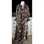 NWT New $228 Anthropologie Blair Shimmer Peasant Bohemian Mumu Maxi Dress XSP
