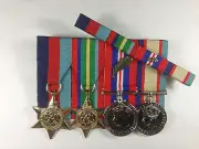 Set of 4 WWII Pacific Medals with Mentioned in Dispatches MID