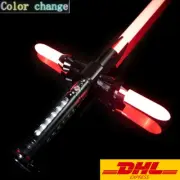 Kylo Ren Lightsaber Star Wars METAL Combat Dueling Light saber Cross Durable RGB