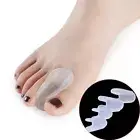2X Silicone Gel Toe Separator Spacer Straightener Relief Foot Bunion Pain Cw-P1