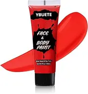 YBUETE Red Face Body Paint Set, Professional Paint Set for Halloween Cosplay Costume Party, Full-coverage Multi-Color Cream Makeup Blendable Set for Adults Halloween Cosplay SFX Makeup Paint
