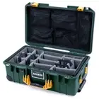 Trekking Green & Yellow Pelican 1535 case with grey CVPKG dividers & lid org.