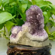 790g Natural Amethyst Geode Mineral Specimen Crystal Quartz Energy Decoration