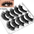 Wispy Voluminous False Eyelashes 3D Mink Hair Extension Tools Natural Long
