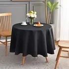 Jacquard round Table Cloth Swirl Pattern Waterproof Antiwrinkle Heavy Weight Sof