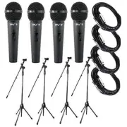 4 Peavey PV 7 ND Magnet Dynamic Microphone with XLR to XLR Cable + 4 Microphone